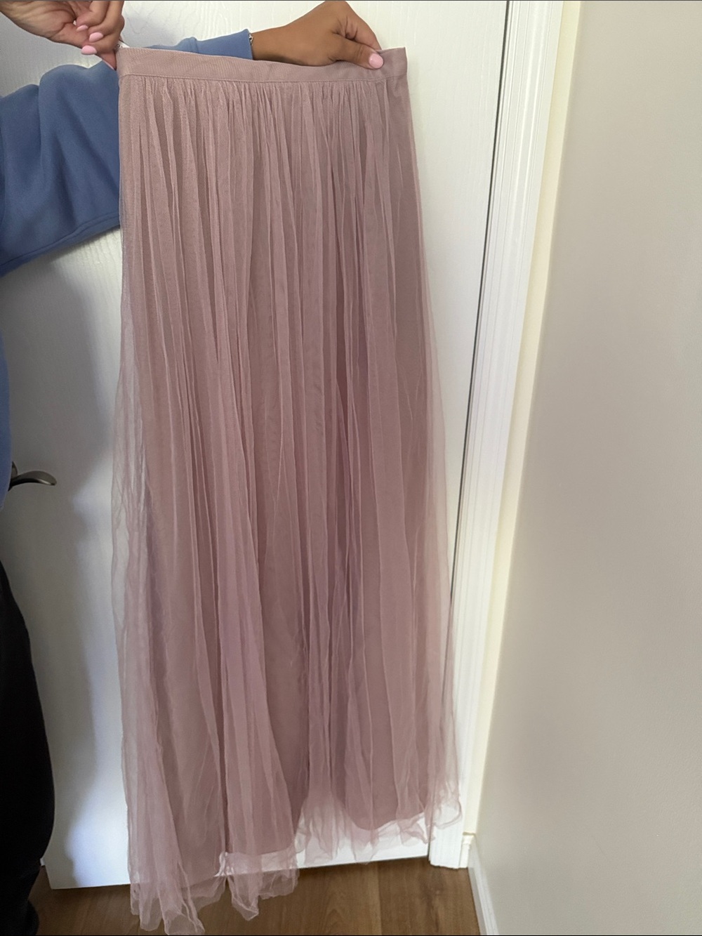 Jenny Yoo Dusty Blush Tulle Maxi Skirt